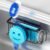 MURLONG Sponge Holder for Kitchen Sink,Sink Caddy Smiley Face,4-in-1 Sponge Holder with Suction Cups & 1 PCS Adhesive Strips for Holding Soap,Brush,Scrubber,Sponge,Stopper-Black