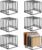 Mifoci 6 Pack Baking Sheet Organizer Rack Kitchen Cabinet Organizer 5 Slot Heavy-duty Metal Cookie Sheet for Cutting Board Storage Plate Bakeware Holder Tray Rack for Cabinets Countertop