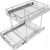 Sikarou Pull Out Cabinet Organizer 14″W 21″D 2-Tier Slide Out Storage Shelf