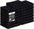 Homaxy 100% Cotton Terry Bulk Kitchen Towels, 15 Pack, Black | Ultra Soft and Absorbent Dish Towels for Kitchen, Suitable for Drying and Washing Dishes