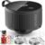 Mason Jar Vacuum Sealer Kit for Wide and Regular Mouth Mason Jars | Portable Cordless Electric Jar Sealer with Automatic One-Touch for Canning & Food Storage (Black)