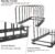 TEAMOLA Metal Cutting Board Organizer – Adjustable Bakeware Rack 1-Pack | Black Metal Kitchen Rack Organizer, Adjustable Holder Fits Pans Lids Sheets, Cabinet Counter Under Sink Caddy with 7 Slots