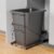 Pull Out Trash Can Holder, Adjustable Heavy Duty Cabinet Slide Out Kit for 7-11 Gallon Trash Cans, Under Sink Trash Can Rack with Smooth Ball Bearing Slides, Black, Trash Can Not Included