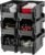 VEVOR Plastic Stackable Storage Bins, 14.8 x 8.5 x 7.1 inch (6 Pack), Plastic Containers for Organizing and Storage Bins for Closet, Garage, Small Parts, Office Supplies and Other Accessories, Black