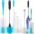 Holikme Bottle Brush Tube Cleaning Lab Set with Long Handle,White | Straw Cleaner Brush for Cup Cleaner for Washing Narrow Neck Beer Wine Decanter Pipes Lids Sinks Cap Covers