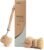Bamboo Dish Brush with 3 Replacement Heads, Plastic-Free Kitchen Scrub Brush for Pots Pans and Dishes, FSC-Certified Bamboo Handle with Natural Fiber Bristles, Non-Toxic Zero-Waste