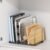 ORDORA Cutting Board Holder Stand Organizer Rack for Cabinet, 7 Slot Adjustable Dividers Baking Sheet Organizer for Counterop, Chopping Board Holder for Cookie Sheet, Baking Tray and Thin Pans, Black