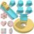 5 PCS Cake Pop Mold Set with 7.8-inch Tray, 5 Shape Cakepop Cutter | Heart, square, cloud, oval and round, 5 shapes plastic baking molds for home baking, birthday parties, wedding desserts