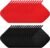 Uiifan 30 Pcs Cotton Pot Holders for Kitchen Washable Heat Resistant Potholders Oven Hot Pads for Cooking and Baking, 7.87 x 7.87 x 0.2 Inch (Black,Red)