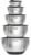 Viking Mixing Bowls Set, 10 Piece Stainless Steel Kitchen Cookware, Non-Slip Silicone Base, Includes Tight Fit Lids, Dishwasher Safe, Black