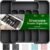 Aujen Silverware Drawer Organizer, Adjustable Utensil Cutlery Tray | Expandable Kitchen Organizer for Forks Knives, Multipurpose Kitchen Storage, Apartment Essentials, Black, Medium