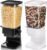Peohud 2 Pack Cereal Dispenser Countertop, 5.5L Large Capacity Cereal Container Storage, Dry Food Dispenser for Rice, Grain, Nuts, Candies, Oatmeal, Beans, Snacks, Cat Food, Dog Food