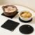 4 Pack Silicone Trivet Mats for Hot Pots and Pans, Heat Resistant Kitchen Countertop Protectors, Non-Slip Hot Pads & Spoon Rest, Multi-Purpose Jar Opener & Coasters, Dishwasher Safe, Black