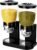 Dual-Control Dry Food Dispenser, 2 Pack 2L/67oz Cereal Dispenser Countertop, Cereal Containers Storage Airtight, Rotating Black Plastic Dry Food Dispenser, Candy Dispenser for Cereal, Coffee Beans