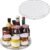2 Pack Lazy Susan Turntable Organizer with Non-Slip Mat, 9 Inch, Clear | 360 Rotating, Easy Clean, Spice Rack for Kitchen Counter, Pantry Cabinet, Fridge, Spinning Tray for Bathroom, Makeup Vanity