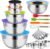 WEPSEN Mixing Bowls with Lid Set, 25PCS Kitchen Utensils Metal Bowl Stainless Steel Nesting Bowls, Measuring Cups and Spoons, Egg Whisk for Baking Prepping Cooking Serving Supplies
