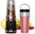Portable Blender for Smoothies & Shakes, 17oz Personal Blender with 6 Stainless Steel Blades, USB-C Rechargeable, LED Display, Compact Travel Juicer with Extra Lid for Gym, Office & On-the-Go, Black