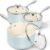 MICHELANGELO Sauce Pan with Lid, Non Stick Saucepan Set of 3-1Qt & 2Qt & 3Qt Small Pots for Cooking, Ceramic Saucepan – Non-Toxic, Scratch-Resistant, Oven Safe, Light Blue