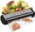 Updated Vacuum Sealer Machine 2025, MEGAWISE Food Sealer w/Starter Kit, Dry & Moist Food Modes, Compact Design with 10 Vacuum Bags & Built-in Cutter (Grey)