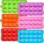 Flower Silicone Molds for Chocolate, 6 Pcs, 15-Cavity | Include Rose Heart Star Shapes, For Candy, Ice Cube, Butter, Jello