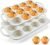 Vinino 2Pack Silicone Muffin Pan for Baking with Metal Reinforced Frame, 12 Cup Regular Size Cupcake Pan, BPA Free Silicone Muffin Tray, Cupcake Baking Pan Bite Molds for Oven Dishwasher Safe