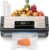 Vacuum Sealer for Food, 95kPa Food Saver Vacuum Sealer Machine, Dry/Moist Food, Automatic Food Sealer, Touch Display, Double Heat Seal (Gunmetal Steel)