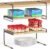 SpaceAid Cabinet Shelf Organizers 2 Pack, Kitchen Counter Organizer Rack Under Shelves Riser, Pantry Cupboard Storage Organization, Metal and Wood, Black and Natural, 16″ Wide
