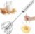 Upgraded Stainless Steel Semi-Automatic Whisk, 10 inch | Easy Push Hand Whisks for Eggs, Cream, Coffee & Light Mixing, Easy Clean Kitchen Whisk for Everyday Cooking, Kitchen Gadgets