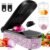 LHS Multifunctional Food Chopper – Onion, Vegetable Slicer Dicer Cutter, Potato Cutter – Veggie Chopper with Container (4 in 1, Black)