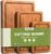 3-Piece Set Deep-Carbonized Bamboo Cutting Board for Kitchen – Crack-Resistant Wood Chopping Boards with Deep Juice Grooves, Pre-Oiled Butcher Block for Meat, Vegetables & Cheese, Carbonized