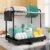 Sakugi 2-Tier Dish Drying Rack – Stainless Steel Dish Rack with Cutlery & Utensil Holders for Kitchen Counter, Sink Organization and Storage for Small Family, 15″ W x 11.4″ L x 15″ H, Black | Kitchen, Sink Counter, Stainless Steel, Counter Top, Utensil Holders, Cutlery Holder, for Small Family, Easy to Clean