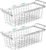 Orgneas Freezer Baskets for Chest Freezer, Capacity Expandable Deep Freezer Organizer Bins Adjustable From 16.5″ to 26.5″ Stainless Steel Wire Basket Storage with Hanging Handles