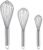 Whisks for Cooking, 3 Pack Stainless Steel Whisk for Blending, Whisking, Beating and Stirring, Enhanced Version Balloon Wire Whisk Set, 8″+10″+12″