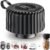 Upgraded Mason Jar Vacuum Sealer Kit, One-Touch Vacuum Sealer for Wide & Regular Mouth Mason Jars and Vacuum Bags, Includes 30 Reusable Lids and 5 Vacuum Storage Bags, Black