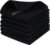 Homaxy 100% Cotton Waffle Weave Kitchen Dish Cloths 6-Pack, Black | 12 x 12 Inches, Ultra Soft Absorbent Dish Towels, Quick Drying Dish Rags with Hanging Loop