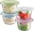 2Cup/16oz Glass Food Storage Containers with Lids, Meal Prep Containers | 4 PACK丨Airtight丨Air Vent Lid丨Borosilicate Glass丨Heat-Resistant丨Food Grade丨BPA-Free丨Microwave Dishwasher&Freezer Safe丨Round