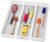madesmart Classic 3 Compartment Kitchen Tool Tray, White | non slip feet, rounded corners, soft grip lining, wide channels, spatulas whisks tongs, ladles serving spoons, woman owned