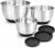 Bellemain Stainless Steel Mixing Bowls with Airtight Lids Set – Set of 3 | Non-slip Silicon Base, Kitchen Essentials for Baking & Serving (Mix, Serve, and Store), Rust-resistant, Dishwasher Safe