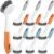 Patelai 12 Pack Kitchen Scrub Dish Brush with Long Handle Dish Scrubber with Stiff Bristles Scrub Brushes for Kitchen Dishes Washing Tools, Pots, Pans and Sink Cleaning (Multicolor)