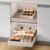 Pull out Cabinet Organizer,Width (11″-16″) and Depth (17″-24″) Expandable With 3 Rails,No Drill Adjustable Slide out Drawers for Kitchen,Pantry,Adhesive Roll out Shelves,for Cabinets Without Lip,White