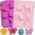 2 Pack Insect Silicone Soap Molds, 6-Cavity Dragonfly Butterfly Ladybug Shape Silicone Molds for Soap Making, DIY Baking Mold for Lotion Bars, Chocolate, Candy, Muffin, Biscuit, Cookie Pans