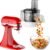 Food Processor Attachment for KitchenAid, 5-in-1 Vegetable Chopper & Dicer | Stainless Steel Cutting Discs for Dicing, Slicing, Shredding, Strip Cutting, Sauce Discs and Storage Case by Focollk