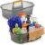 TOPZEA 2 Pack Cleaning Supplies Caddy, Plastic Large Cleaning Supply Storage Bucket with Handle, Portable Shower Tote Caddy Household Tools Organizer Baskets for Bathroom, Kitchen Under Sink
