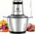 LINKChef Food Processor, 10 Cup Electric Food Chopper, 600W Meat Grinder with Stainless Steel Blades, 2.3L Large Capacity Kitchen Processor for Meat, Vegetables, Onion, Garlic & Meal Prep
