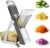 SupMaKin Safe Mandoline Slicer Plus for Kitchen Adjustable Vegetable Slicer | 0.1-8mm, Cut Resistant Stainless Steel Blades,Potato Fry Cutter, Onion Chopper, Detachable,Foldable Dishwasher Safe, Gifts