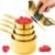 13pcs Gold Stainless Steel Measuring Cups and Spoons Set, 8 Double-Sided Magnetic Measuring Spoons Set & 4 Metal Measuring Cups & 1 Leveler for Kitchen Dry & Liquid Cooking Baking