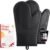 Kitsure Silicone Oven Mitts, Kitchen Gadgets, Apartment Essentials | 2 Pack Oven Gloves with Soft Lining, Non-Slip and Heat Resistant, Great Gift for Cooking, Baking