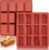 JOERSH Silicone Mini Loaf Pan, 2Pcs, 24-Cavity | Non Stick, Silicone Baking Molds, For Bread, Cake, Cornbread, Brownie, Mini Sized Cheesecake