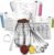 AIKEXIN 20 PCS Measuring Cups & Spoons Set, for Cooking & Baking Gadgets | 18/10 Stainless Steel, Metal Material | Nesting, Stackable Design | Dry & Liquid | Plastic | Leveler, Conversion Chart
