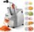 VEVOR Commercial Food Processor 2 Feeding Holes, 550W Electric Vegetable Slicer 1600 RPM, Stainless Steel Vegetable Processor Detachable 6-blades, 3mm/4mm/7mm Shred, 2mm/4mm Slice